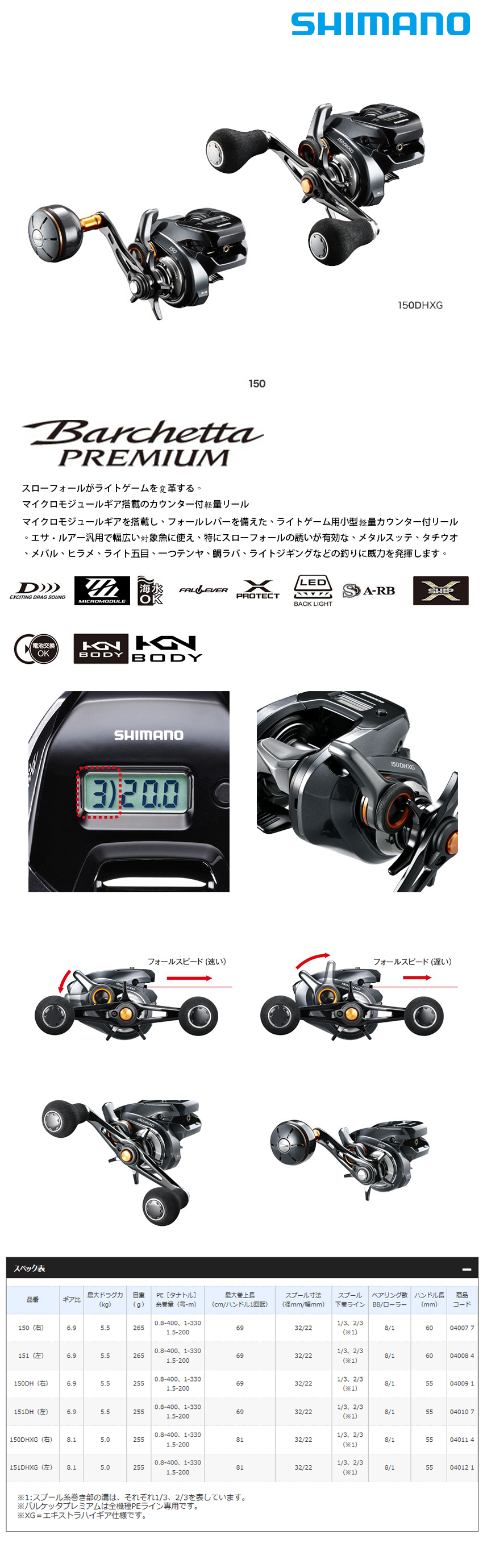 SHIMANO 19 BARCHETTA PRPREMIUM 151DHXG [電子捲線器] - 漁拓